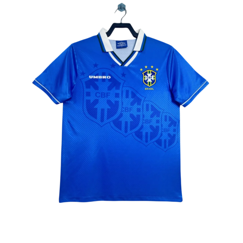 2006 Brazil Away blue Retro Soccer Jersey