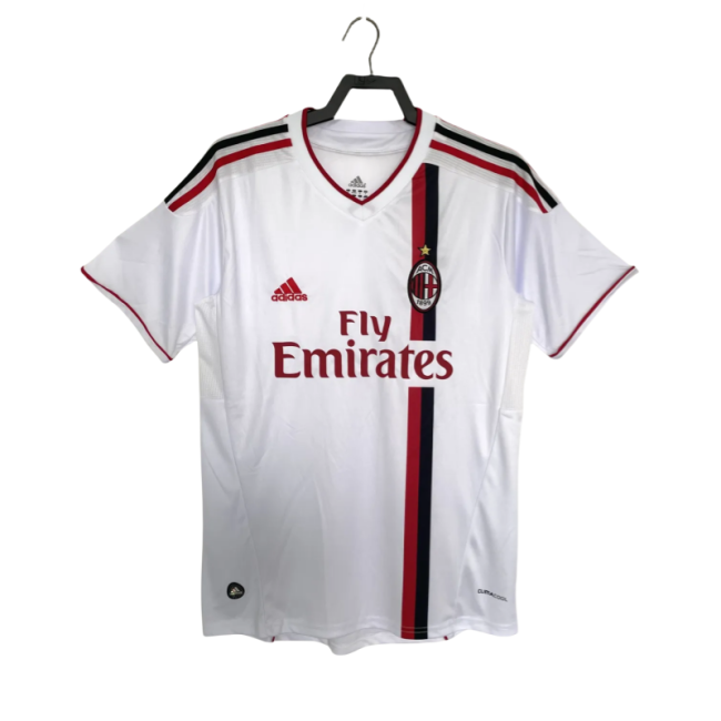 Mens AC Milan Retro White  Away Jersey 2011/12