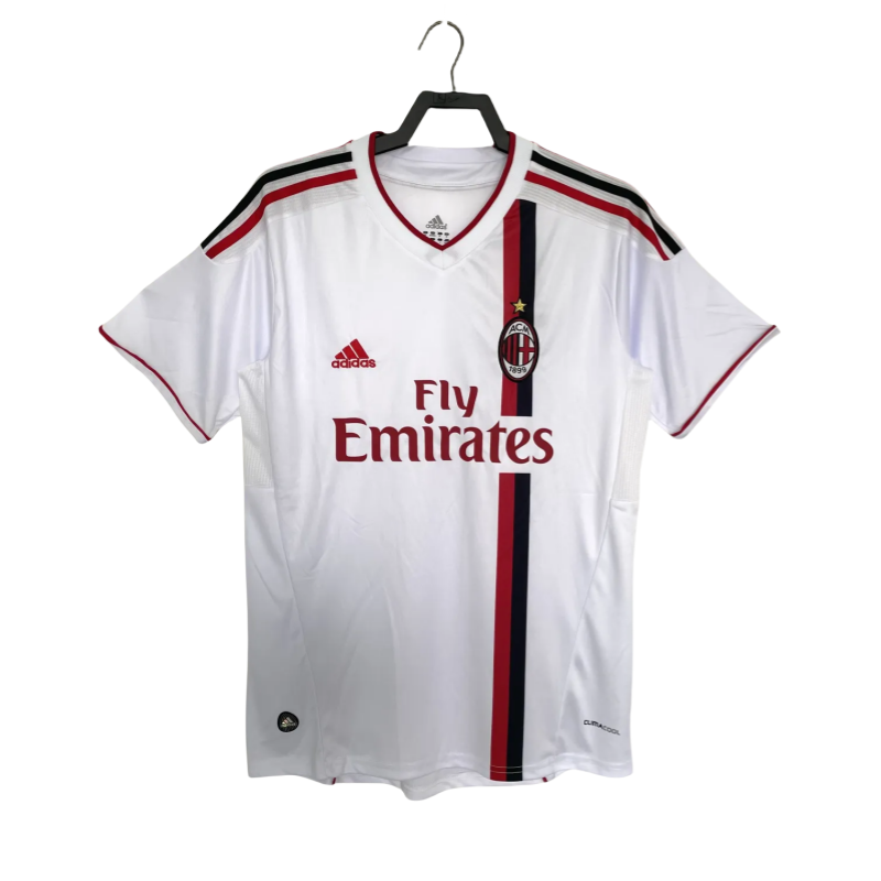 Mens AC Milan Retro White  Away Jersey 2011/12