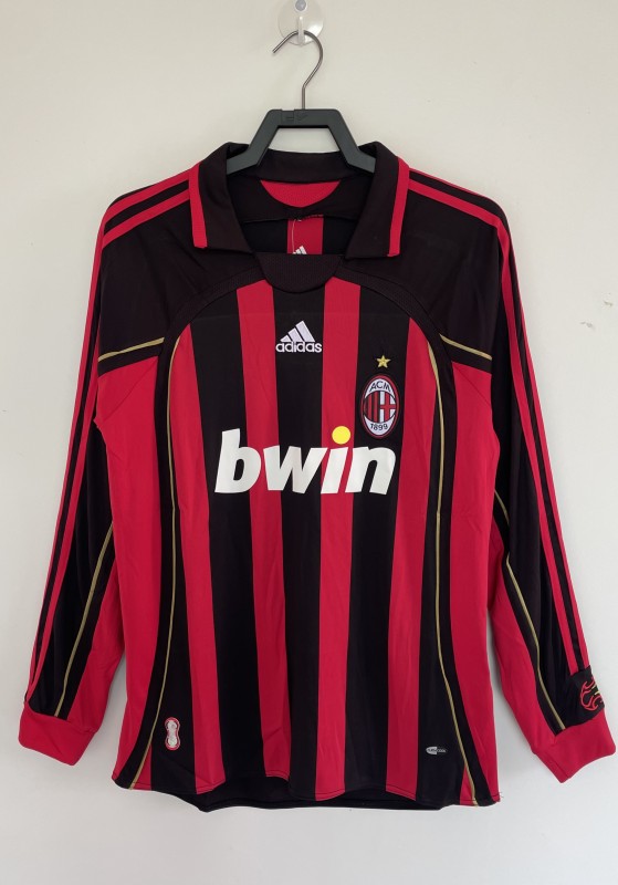2006-07 Mens AC Milan Home Jersey Long Sleeve