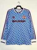 1990-92 Mens Manchester United Retro  Away Long Sleeve Jersey