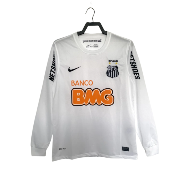 2013 Santos FC Home Long sleeve  Retro Soccer Jersey