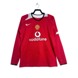 2005/06 Mens Manchester United red Retro home Long Sleeve Jersey