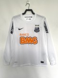 2013 Santos FC Home Long sleeve  Retro Soccer Jersey