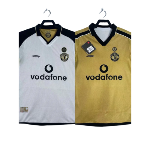 2001-02 Mens Manchester United Retro Double-sided Centennial Edition Jersey
