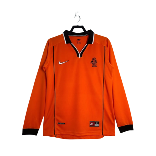 1998 Netherlands Home Long Sleeve Retro Soccer Jersey