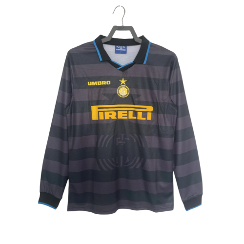 1997-98 Mens Inter Milan Third away Retro Long sleeve Jersey
