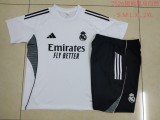 2025-26 Mens Real Madrid Short  White Training Suit
