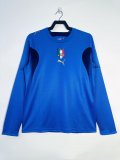 24-25 Italy Home Retro blue Long Sleeve Soccer Jersey