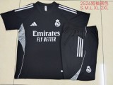 2025-26 Mens Real Madrid Short  black Training Suit