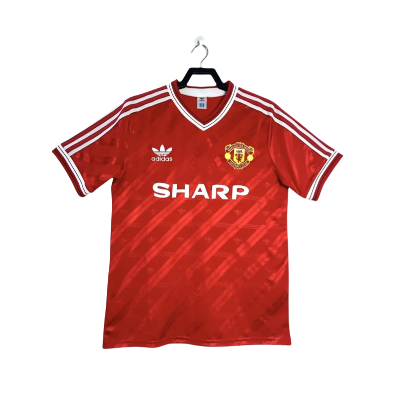 1986-88 Mens Manchester United Home red soccer Jersey
