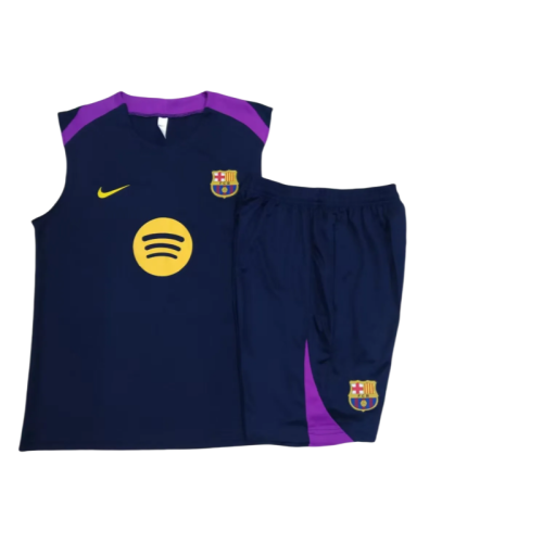 25-26 Mens   Barcelona   Cyan Vest Set  Training Short