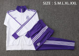 24-25 Mens  Real Madrid  White Retro  Jacket Training Suit