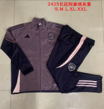 2024/25 Mens Arsenal Gray purple  jacket Training Suit