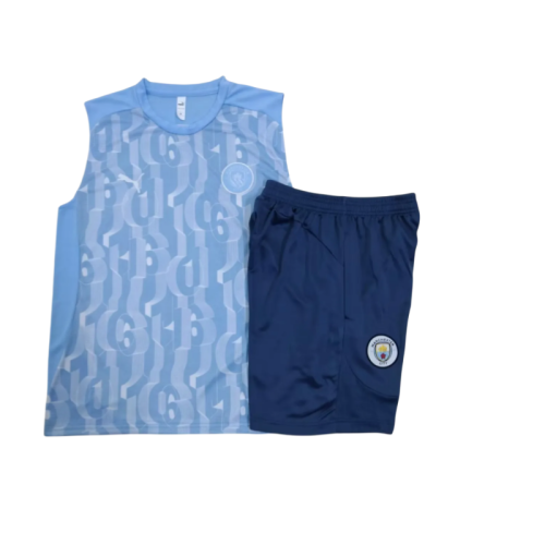 2024/25 Mens Manchester City Light blue  Tank top and shorts suit