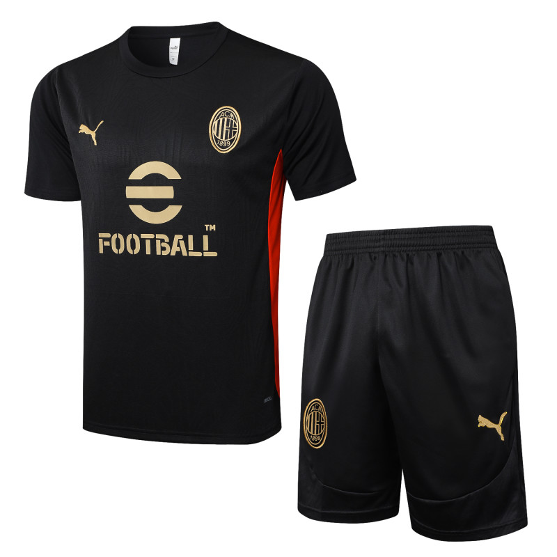2024/25 Mens AC Milan Short Training Suit Black