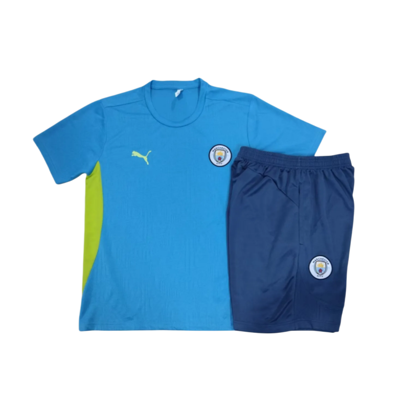 2024/25 Mens Manchester City Short Training Suit Lake blue