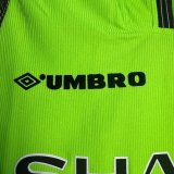 1998-99 Mens Manchester United   Retro green  goalkeeper  Long Sleeve Jersey