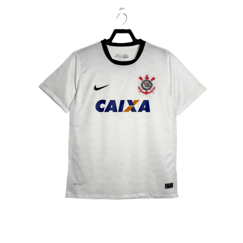 2012-13 Corinthians Home White  Retro Soccer Jersey