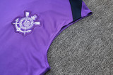 2025-26 Corinthians  home Purple Tank top and shorts suit
