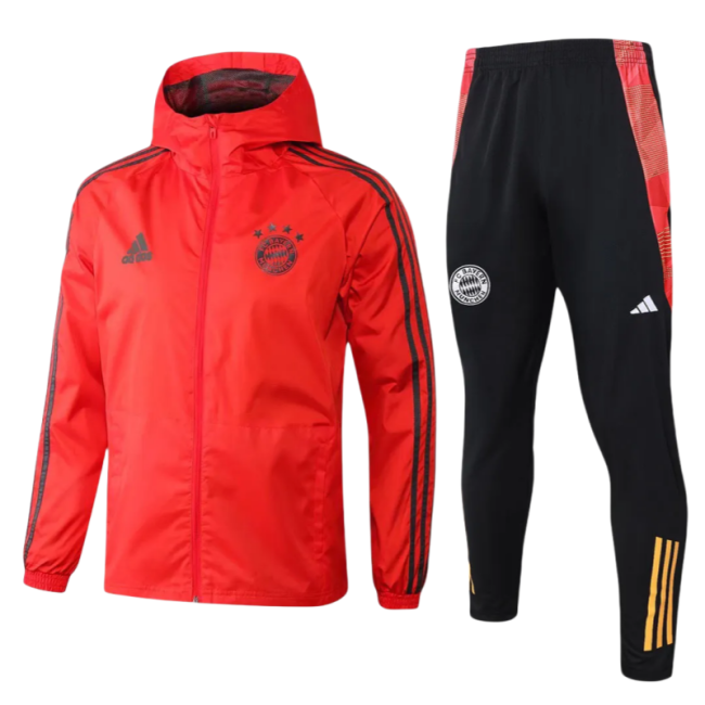 2024/25 Mens Bayern Munich  Hoodie Sweatshirt + Pants Training Suit Colorful Orange