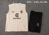 2024/25 Mens AC Milan  Vest  apricot Short Training Suit