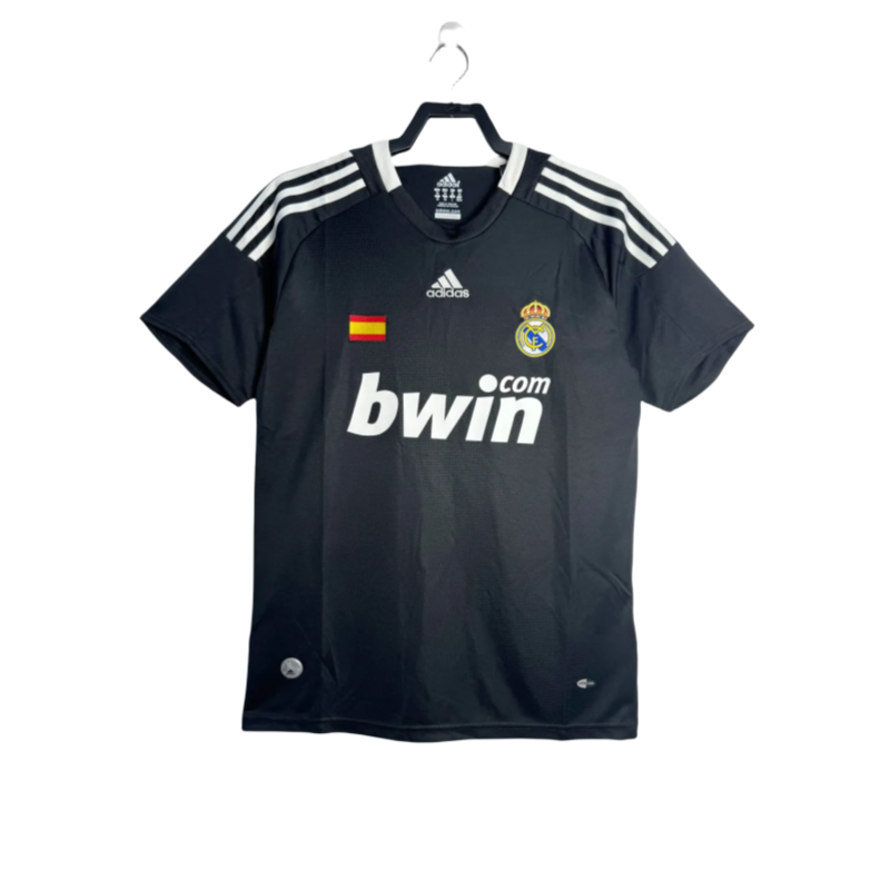 2008-2009 Mens  Real Madrid Away black Retro Soccer Jersey