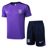 24-25 Mens Corinthians Purple  Training Short Suit