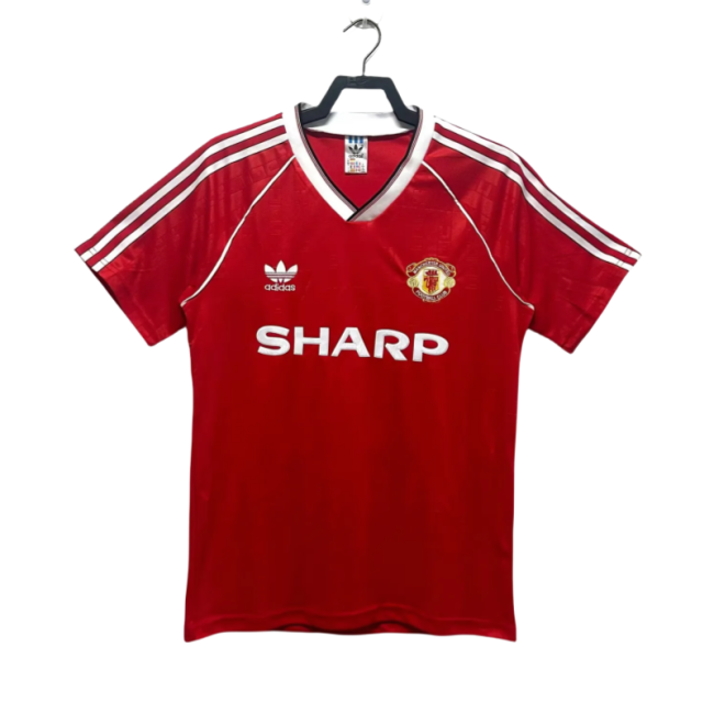 1988-90 Mens Manchester United Home red soccer Jersey