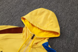 2024/25  Mens Barcelona Hoodie Sweatshirt + Pants Training Suit  Golden