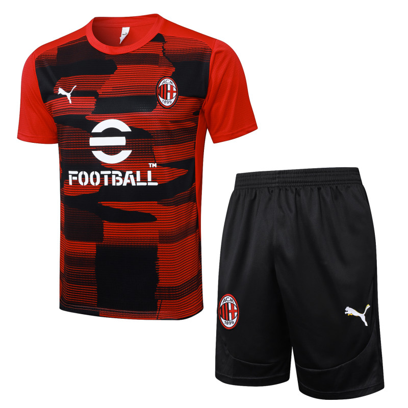 2024/25 Mens AC Milan red and black Short Training Suit