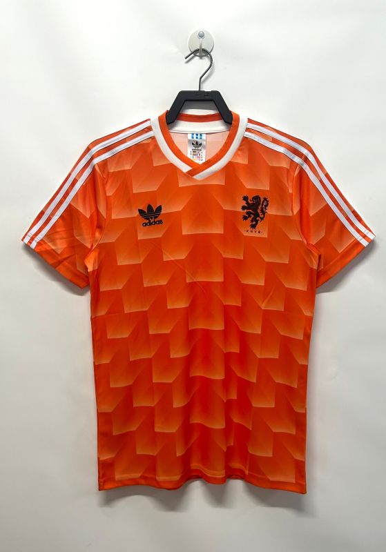 1998 Mens Netherlands orange color Retro Soccer Jersey