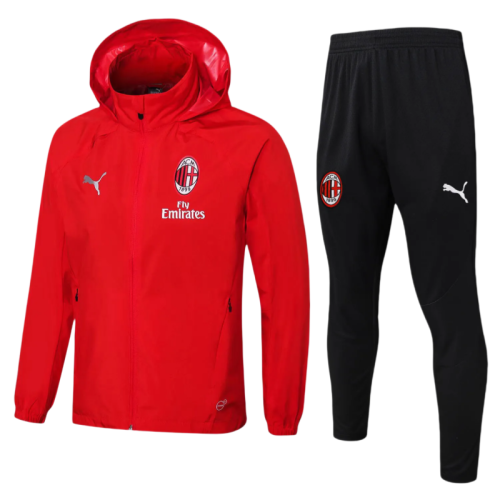 2024-25 Mens AC Milan  Hoodie Sweatshirt + Pants Training Suit red