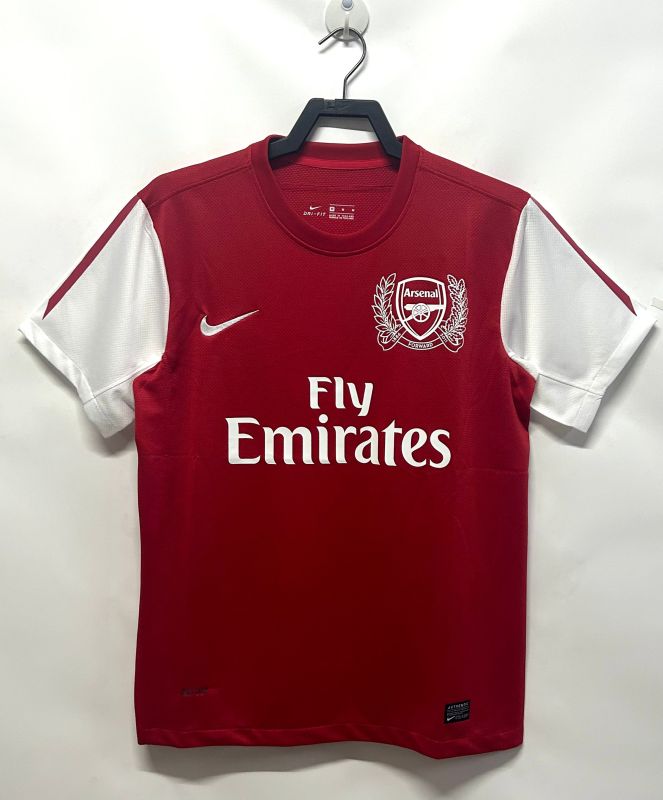 2011-12  Mens Arsenal Retro home red Soccer  Jersey