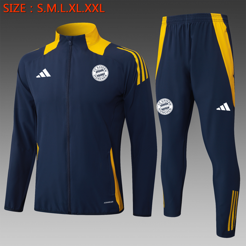 24-25 Mens Bayern Jacket + Pants Training Suit Original Royal Blue