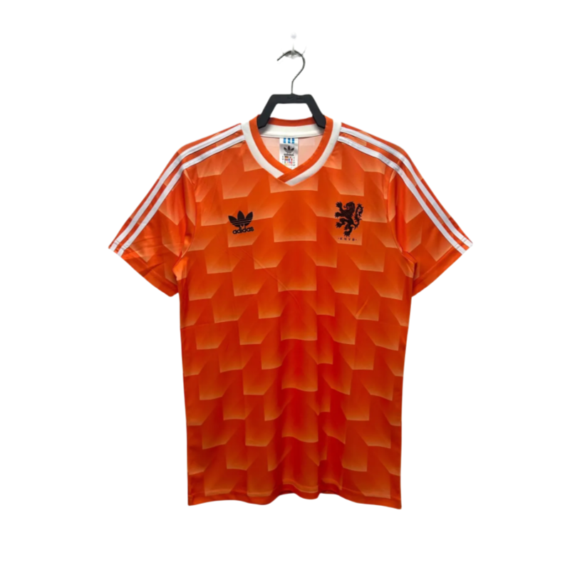 1998 Mens Netherlands orange color Retro Soccer Jersey