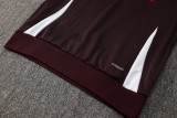 24-25 Bayern hoodie Deep Red Half Pull Tracksuit