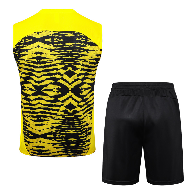 2024/25 Mens Borussia Dortmund Vest Short Training Suit yellow