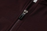24-25 Bayern hoodie Deep Red Half Pull Tracksuit