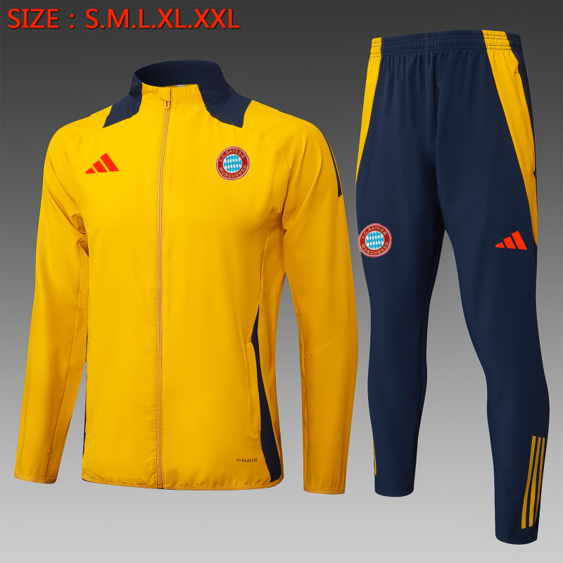 24-25 Mens Bayern Jacket + Pants Training Suit yellow