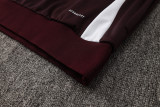 24-25 Bayern hoodie Deep Red Half Pull Tracksuit