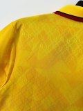 1995-96 Mens AC Milan yellow Retro Third Away Jersey