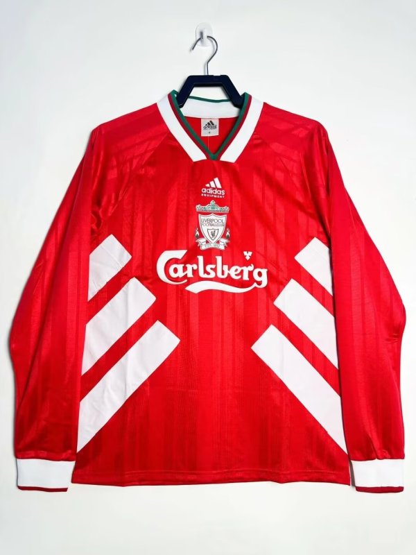 1993-95 Mens Retro LIV red  home  Long Sleeve Jersey