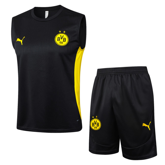 2024/25 Mens Borussia Dortmund Vest Short Training Suit black