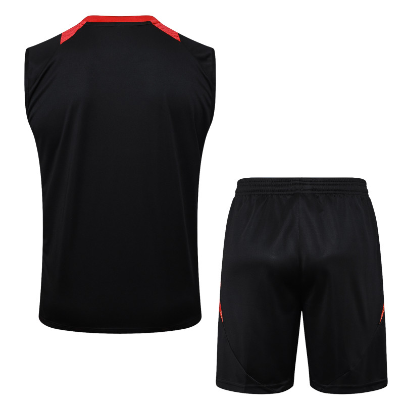 2024-25 Mens Brazil International black Vest  Short training suit