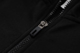 2024/25 Mens Real Madrid Hoodie Half-pull  Training Suit black