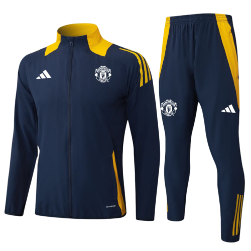 2024/25 Mens Manchester United Jacket + Pants Training Suit Original Royal Blue