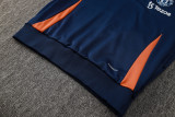 2024/25 Mens Manchester United hoodie Royal Blue Half Pull Tracksuit