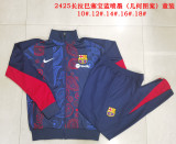 24-25  Barcelona Kids Royal Blue Jacket Tracksuit