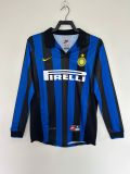 1998-99 Mens Inter Milan Retro home Long sleeve  Jersey